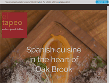 Tablet Screenshot of eltapeorestaurant.com